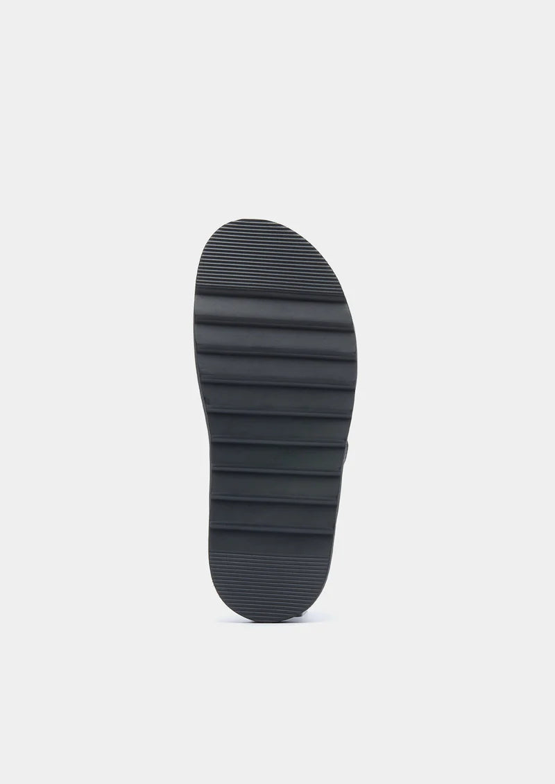 RESORT SANDALEN MET DUBBELE GESP - Donkerbruin