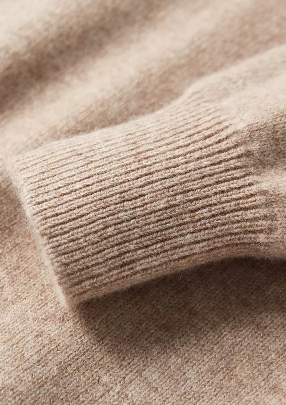 PURE EXTRA-FINE MERINO WOOL HALF ZIP SWEATER