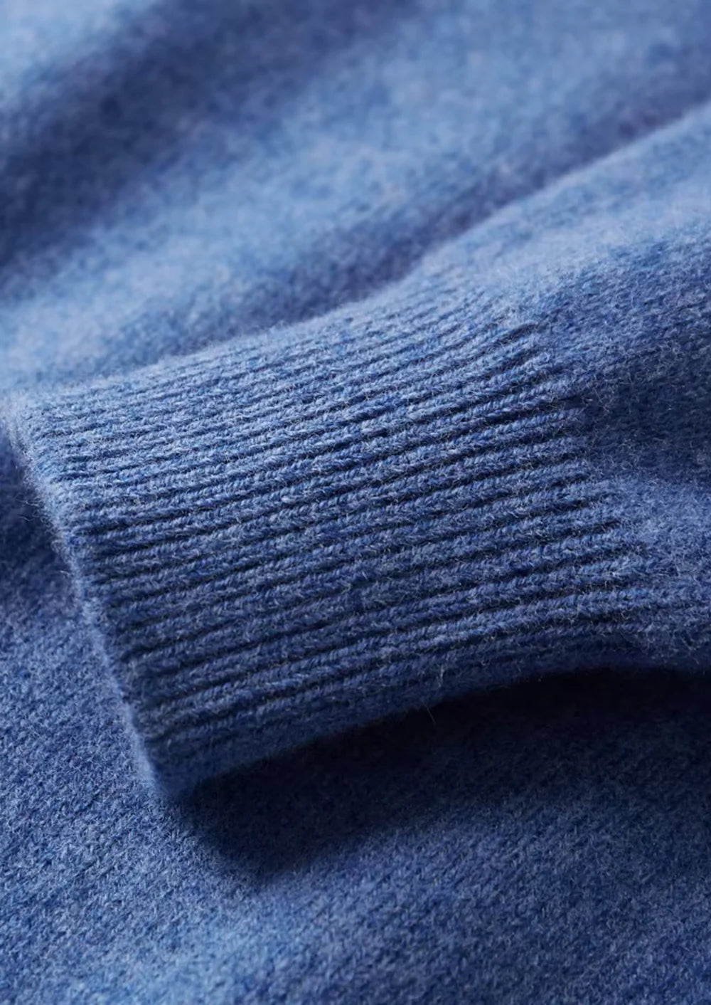 PURE EXTRA-FINE MERINO WOOL HALF ZIP SWEATER