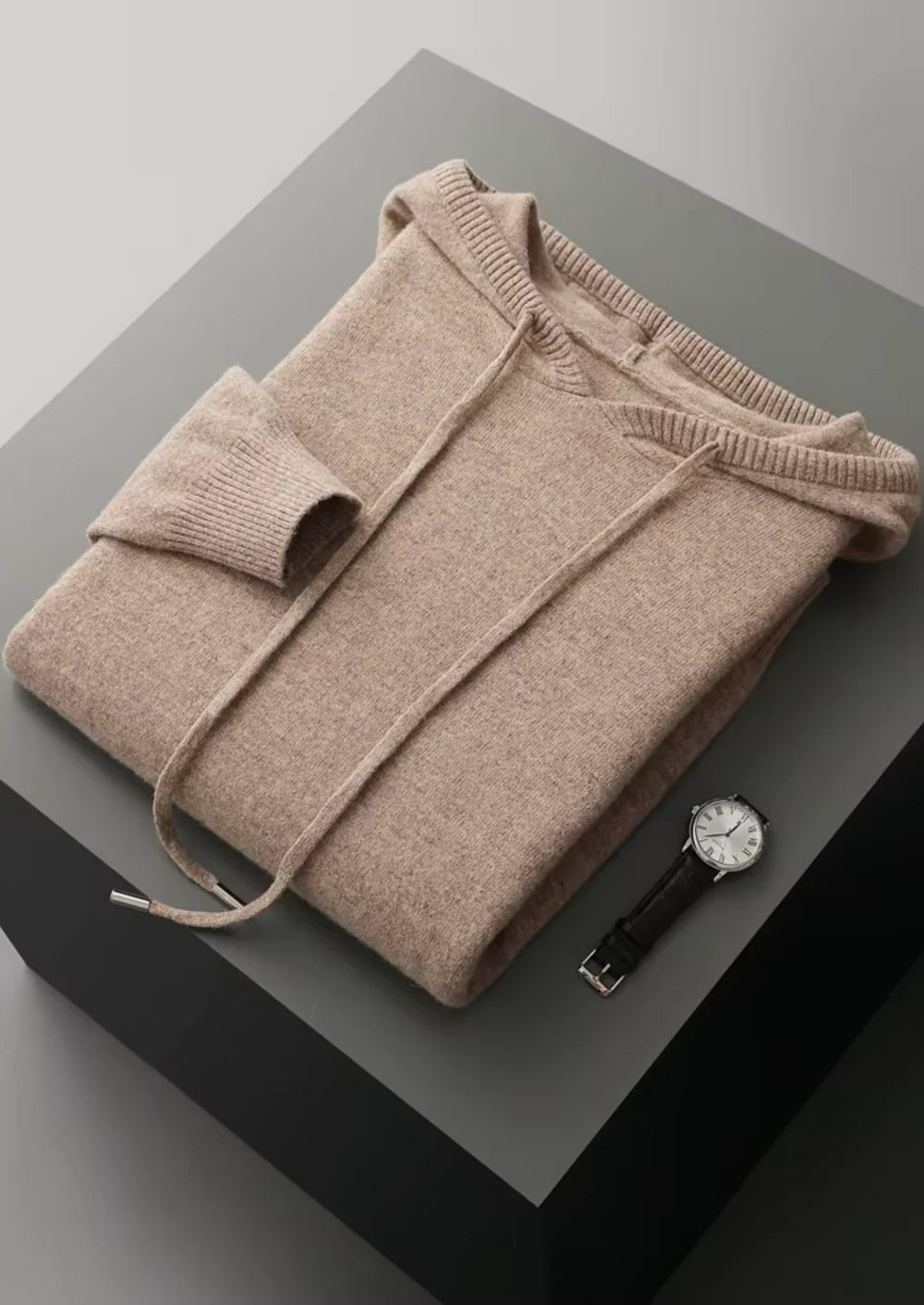 PURE EXTRA-FINE MERINO WOOL LEISURE HOODIE