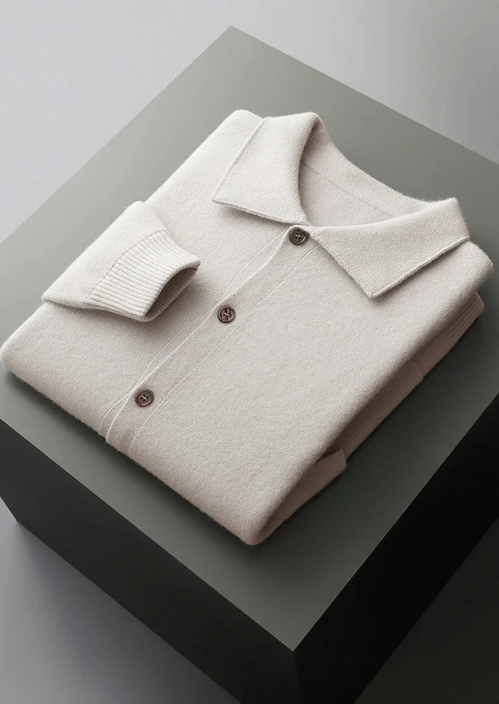 SURCHEMISE À BOUTONS EN PURE LAINE MÉRINOS EXTRA-FINE