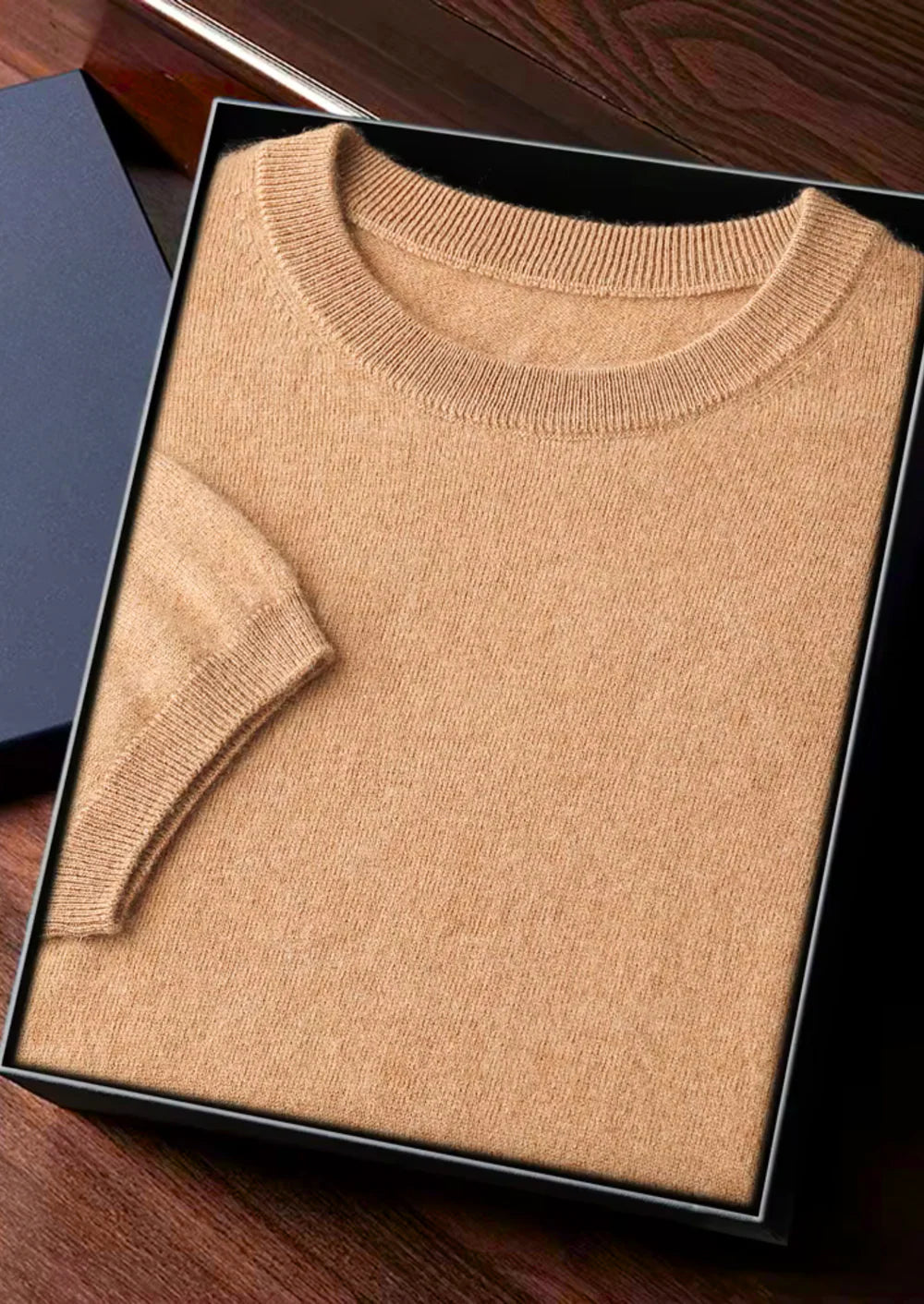 PREMIUM CASHMERE CLASSIC CREWNECK T-SHIRT