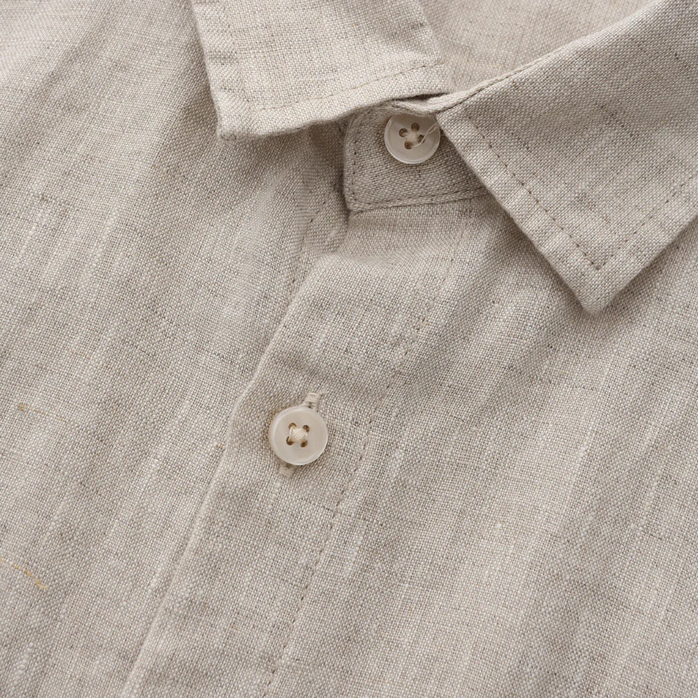 Modaura™ | Linnen shirt korte mouw