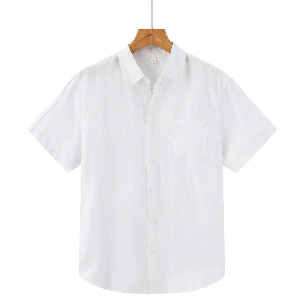 Modaura™ | Linnen shirt korte mouw