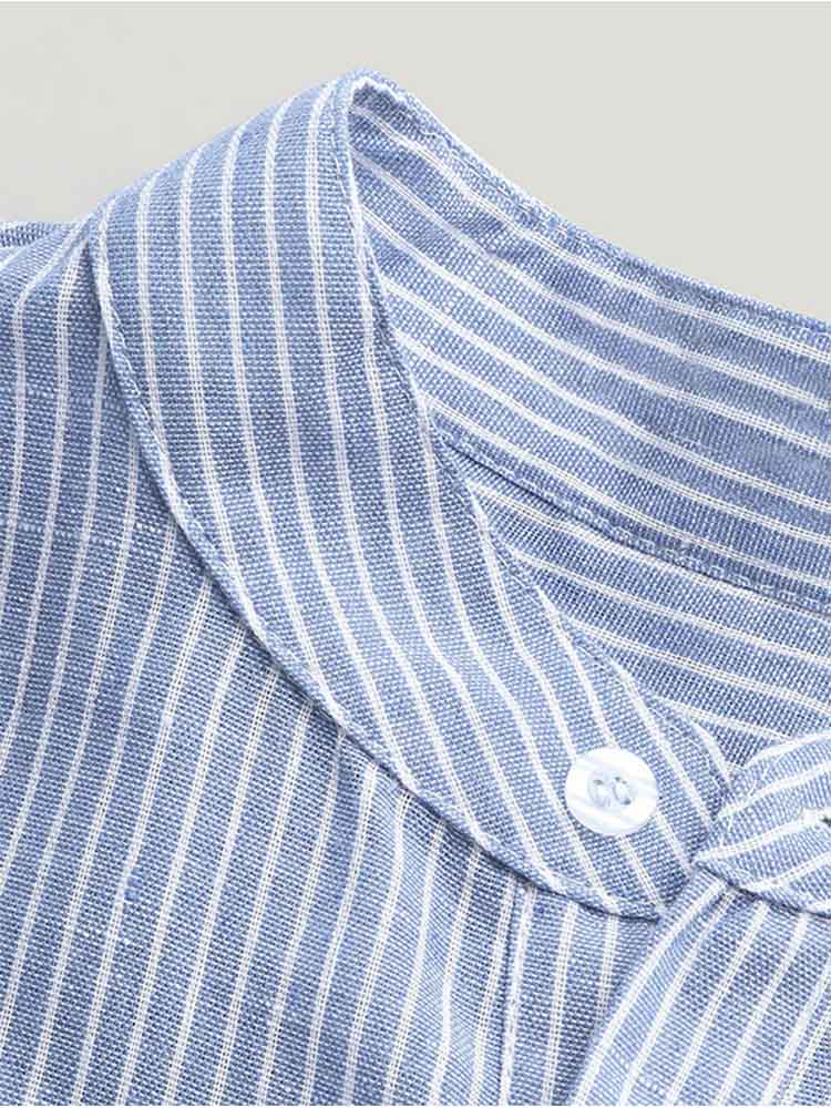 Modaura™ | Chemise rayée havane à manches longues 